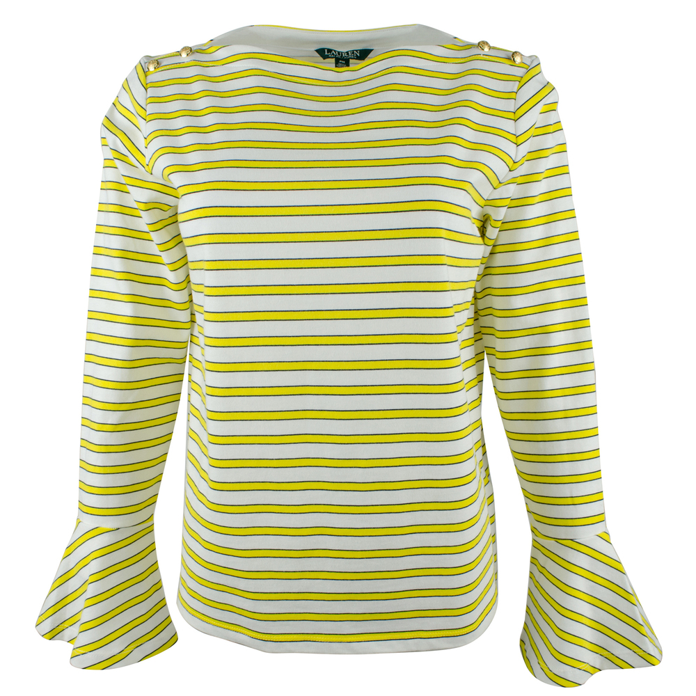 NWT Lauren Ralph Lauren Women's Bell-Sleeve Top-WM-XL $79.5